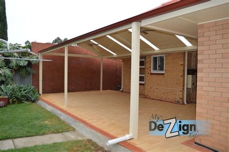 LYSAGHT Living Collection Colorbond™ Verandah – Pitched (Gable) roof verandah using Flatdek ...