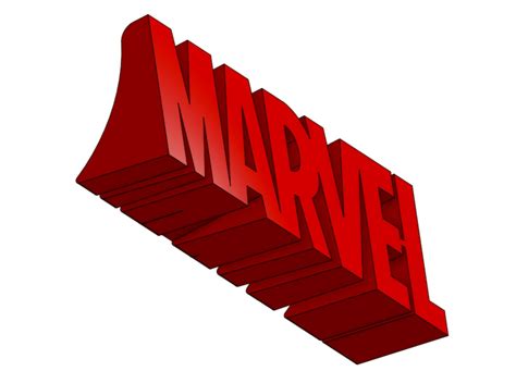 Free STL file marvel logo paper weight 👾・3D print model to download・Cults