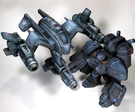 StarCraft 2 - Wraith Papercraft ~ Paperkraft.net - Free Papercraft ...