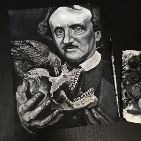 Edgar Allan Poe. Acrylic on paper. by Tribalogy on DeviantArt