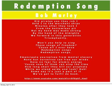 Redemption Songs - Bob Marley