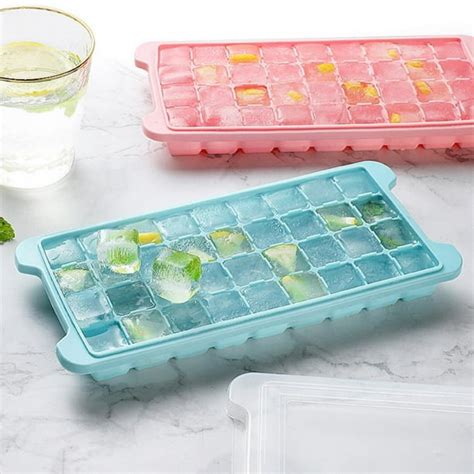 New Upgrade Ice Cube Trays, Premium Silicone Ice Cube Molds with Lid ...