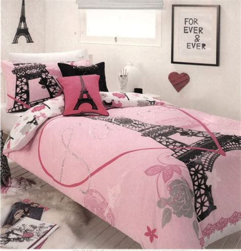 PARIS J'Adore Ooh La La Eiffel Tower Pink/Black/Silver QUEEN Quilt | Paris decor bedroom, Paris ...