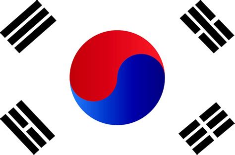 Basic South Korea Flag Art Print by ARTPICS | South korea flag, Korea ...