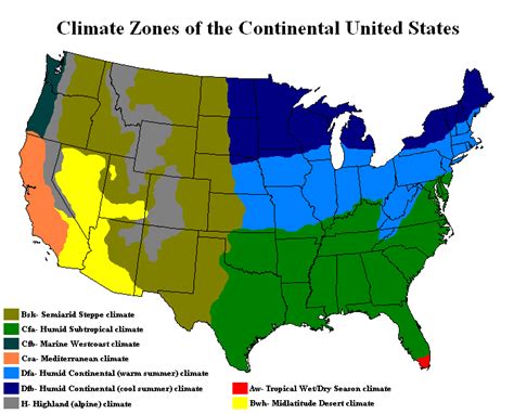 Climate Maps United States and Canada