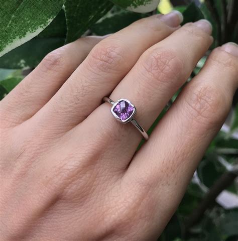 Alexandrite Tiny Stackable Ring- Color Change Gemstone Ring- Boho Mood ...