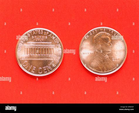 Dollar coin - 1 cent Stock Photo - Alamy