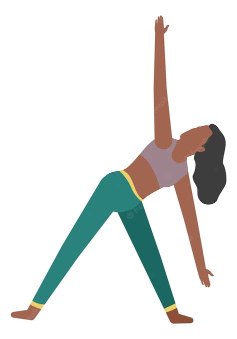 Premium Vector | Woman training balance person making yoga pose