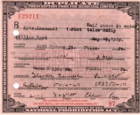 ANTIQUE PROHIBITION PRESCRIPTION Whisky Pharmacy Bar Penn State Doctor Philly PA $39.94 - PicClick