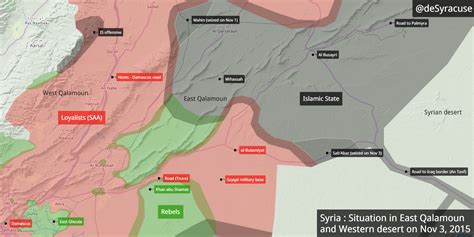 Agathocle deSyracuse on Twitter: "#Syria map : Situation in Qalamoun and Syrian desert where #IS ...