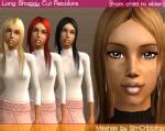 Mod The Sims - Long Shaggy Cut Recolors