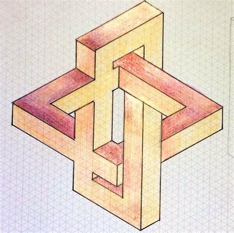 Visual Illusion, Illusion Art, Escher Art, Impossible Shapes, Perspective Sketch, Isometric ...