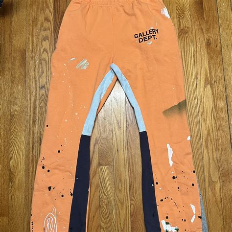 Gallery Dept. Men's Orange Joggers-tracksuits | Depop