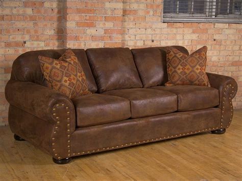 Rustic Brown Leather Couch - Odditieszone