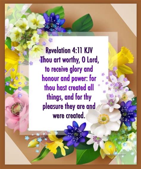 Revelation 4:11 KJV Thou art worthy, O Lord, to receive glory and ...