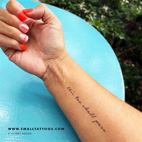 'This too shall pass' temporary tattoo, get it here