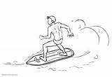 Surfboard Coloring Pages Surfing  Free Printable sketch template