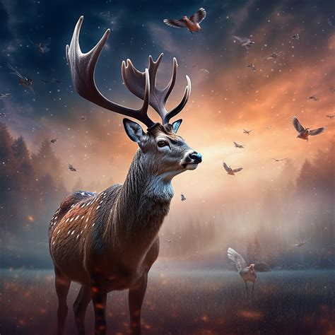 Wild Adventure Deer Wallpaper - Etsy