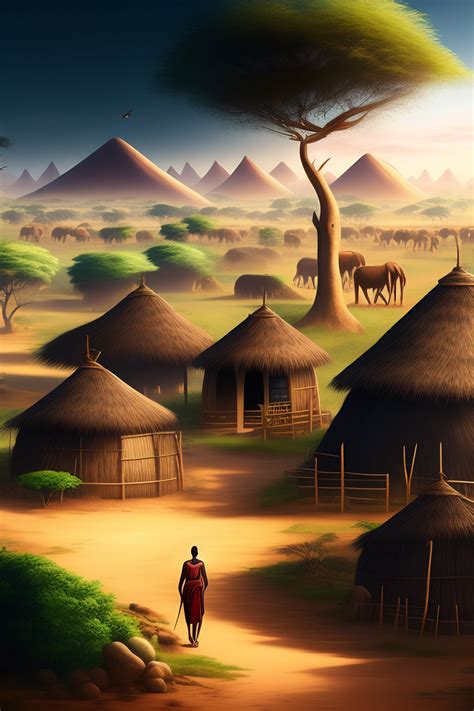 Lexica - Potrait of a african village setting