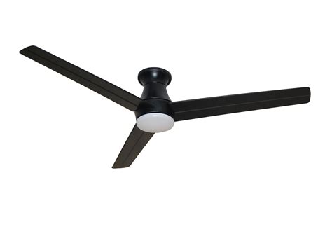 Flush Mount Black Ceiling Fan With Light | Shelly Lighting