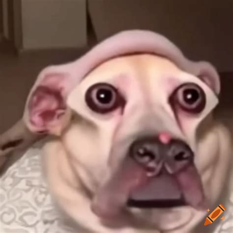 Funny dog meme with baddie makeup filter on Craiyon