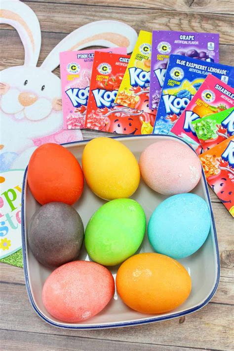 Kool-Aid Dyed Easter Eggs - Dine Dream Discover
