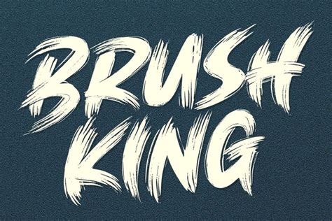 SALE! BRUSH KING / Brush Font | Brush font, Download fonts, Free fonts download