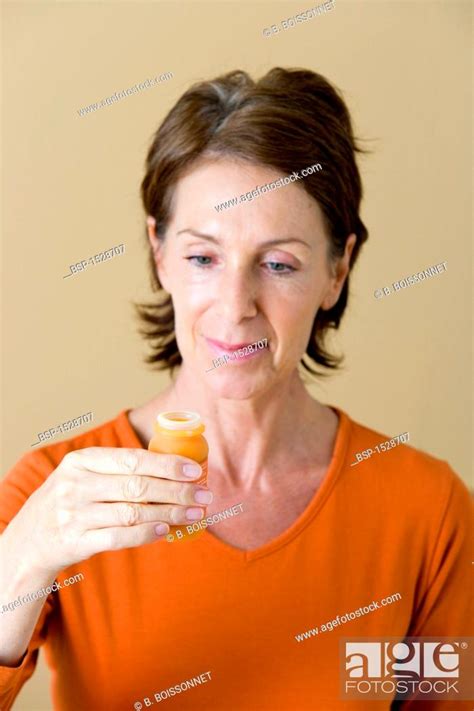 ELDERLY PERSON WITH COLD DRINK Model. Mixed fruit and vegetable juice, Stock Photo, Picture And ...