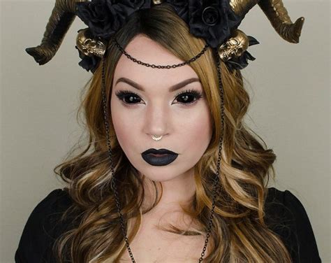 Black and gold skull headdress - maleficent goth crown - halloween costume Dark Fairy Costume ...