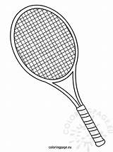 Racket Coloring Page sketch template
