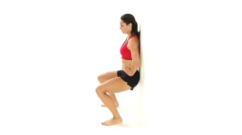 Leg exercise - wall squats - YouTube