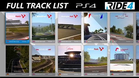 Ride 4 - Full Track List | Liste complète des circuits - Game release - YouTube