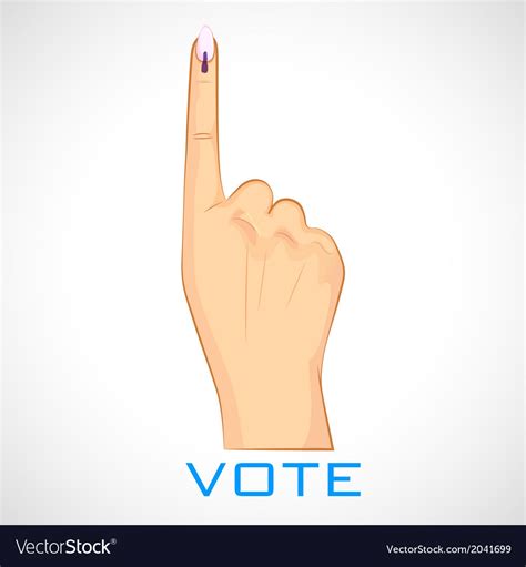 Hand with voting sign of india Royalty Free Vector Image