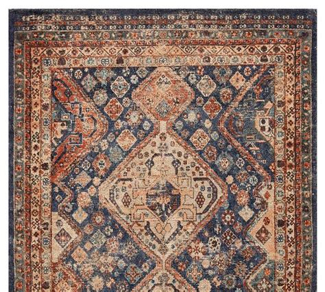 Blue Multi Mahalia Printed Rug | Patterned Rugs | Pottery Barn