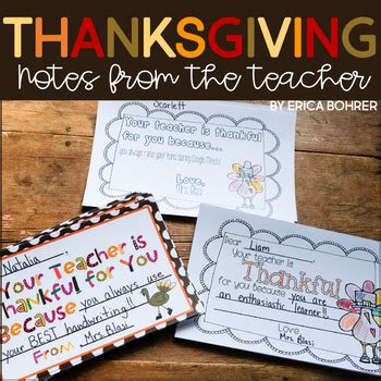 Your Teacher Is Thankful For You - Free Certificates by Erica Bohrer