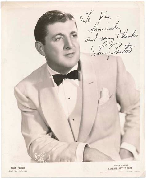 Inscribed Photograph Signed | Tony PASTOR