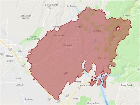 Paradise Ca Fire Map | Metro Map