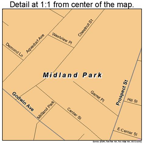 Midland Park New Jersey Street Map 3446110