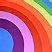 USTIDE Kids Play Rug 2.6ftx5.2ft Colorful Rainbow Kids Playmat Washable ...