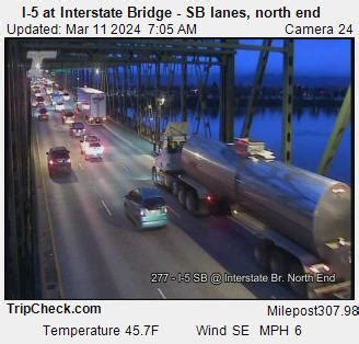 WSDOT - I-5 at Interstate Bridge SB, north end - Washington State ...