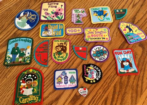 Girl Scout/Brownie Patches 1997-98 Bright colorful | Etsy