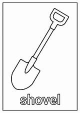 Premium Vector  Shovel Coloring Page For Kids sketch template