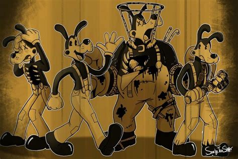 From dead to alive to monstrous to tough | Bendy and the ink machine, Boris the wolf, Fan art