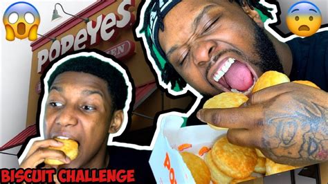 SUPER DRY!!! POPEYES BISCUITS CHALLENGE🔥 - YouTube