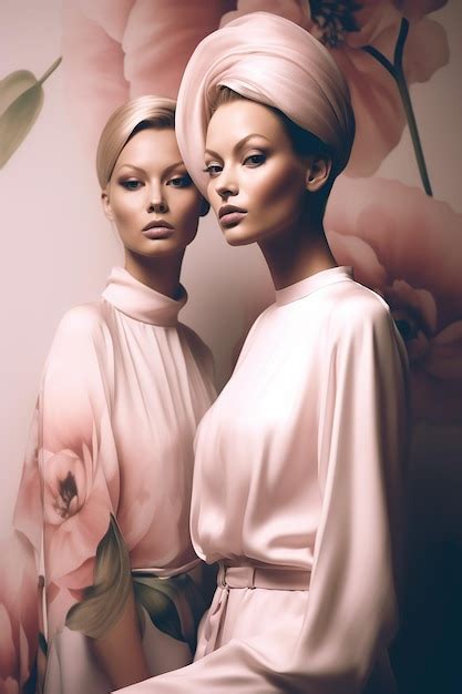 Premium AI Image | Beautiful woman twins fashion model photoshoot