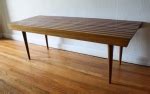 Mid Century Modern Slatted Bench Coffee Table | Picked Vintage