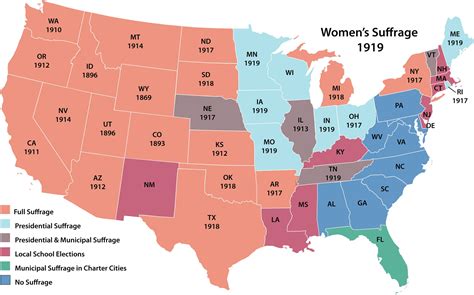 19198 Women's Suffrage Map - Manhattan Women's Club