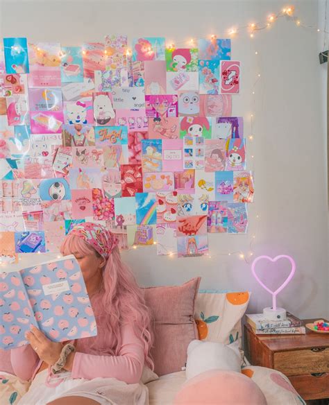 Anime Aesthetic Wall Collage Kit, Kawaii Room Decor, Anime Poster, Aesthetic Pastel Wall Art ...