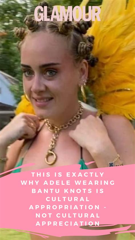 Yesterday Adele donned African Bantu knots, a Jamaican bikini top and a feather neckpiece to ...