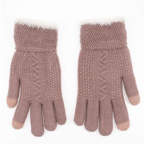 Womens Cable Knitted Gloves